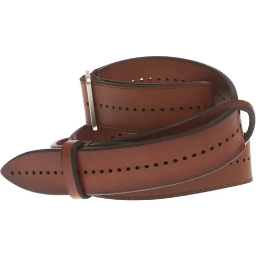 Belts, male, , Size: ONE SIZE Stylish Leather Belt with Holes - Orciani - Modalova