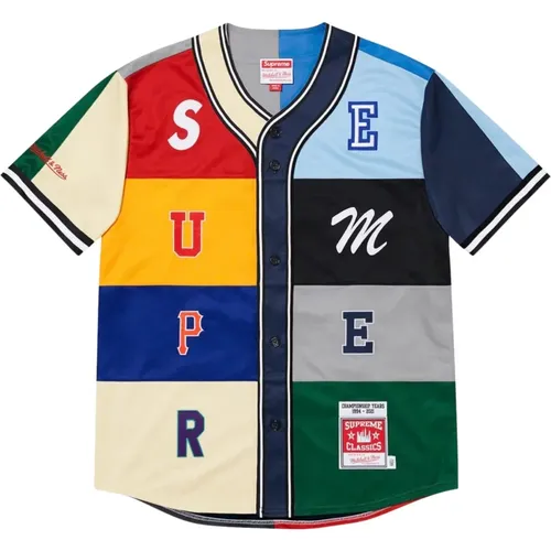 Limitierte Auflage Patchwork Baseball Jersey , Herren, Größe: XL - Supreme - Modalova