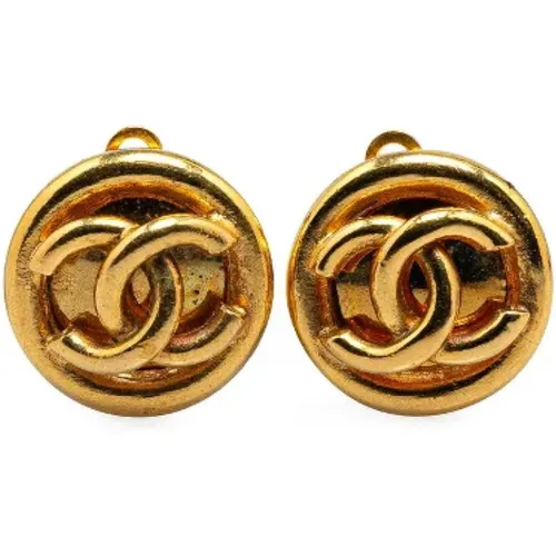 Pre-owned Jewellery, female, , Size: ONE SIZE Pre-owned Metal earrings - Chanel Vintage - Modalova