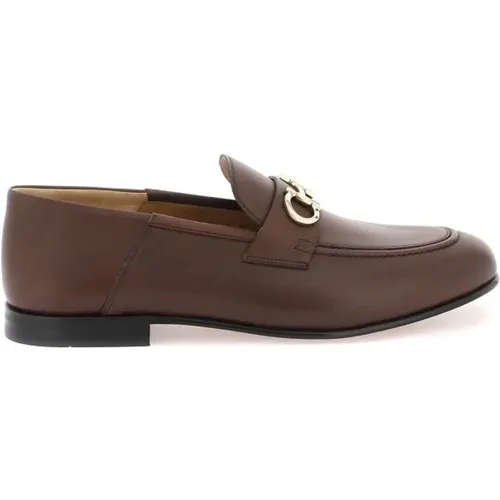 Gancini Loafers with Gold Detail , male, Sizes: 6 UK - Salvatore Ferragamo - Modalova