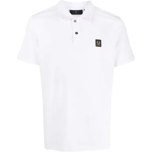 Polo Shirt, Weißer Natürlicher Stil , Herren, Größe: L - Belstaff - Modalova