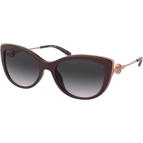 Burgundy/Grey Shaded Sunglasses South Hampton , female, Sizes: 55 MM - Michael Kors - Modalova