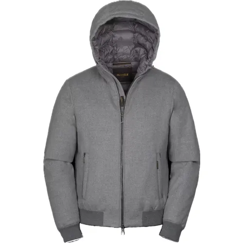Winter Jackets, male, , Size: XL Wool-cashmere Bomber Jacket - Moorer - Modalova