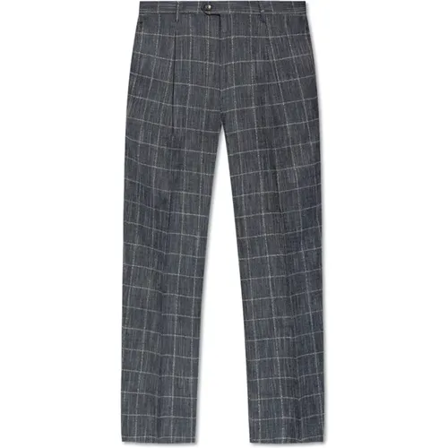 Suit Trousers, male, , Size: L Trousers with check pattern - ETRO - Modalova