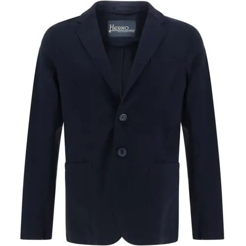 Blazers, male, , Size: M Double-Breasted Classic Lapel Blazer Jacket - Herno - Modalova