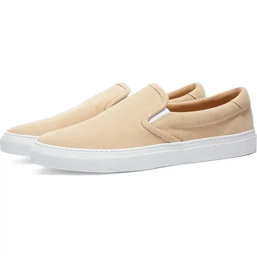 Sneakers, male, , Size: 12 US Slip-On Sand Suede Sneakers - Diemme - Modalova