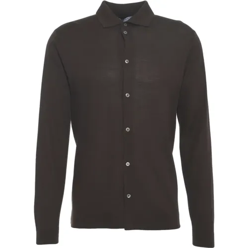 Cardigans, male, , Size: 2XL Knit Shirt - Gender - Modalova