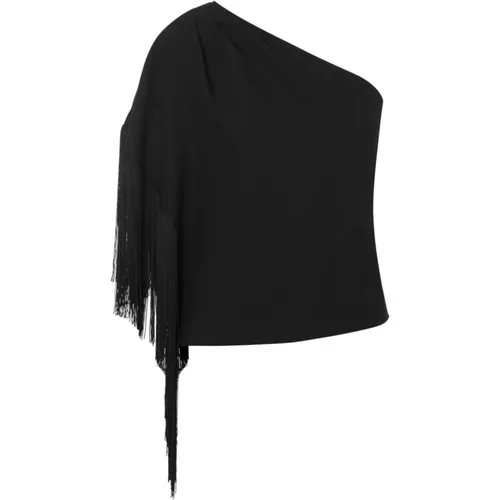 One-Shoulder Fringed Top , female, Sizes: S, XS - Moschino - Modalova