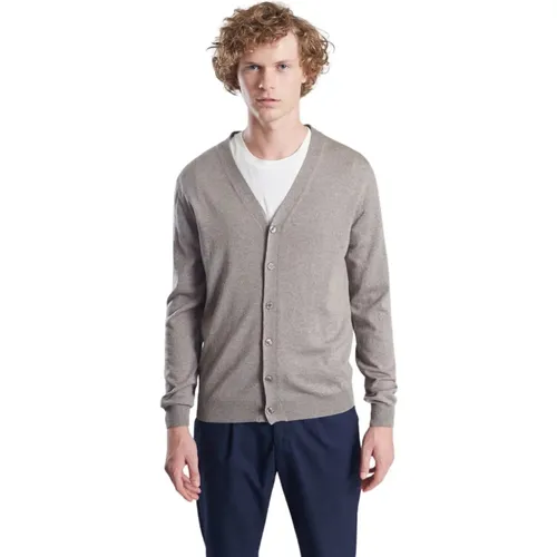 Cardigans, male, , Size: 2XL Merino Wool Cardigan - L'Exception Paris - Modalova