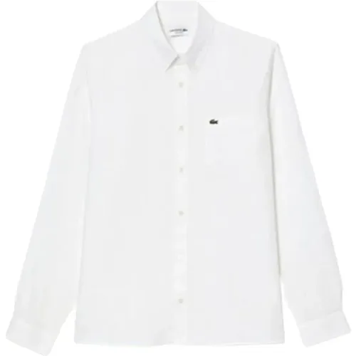 Linen shirt () , male, Sizes: XL, L, 2XL, 3XL, M - Lacoste - Modalova