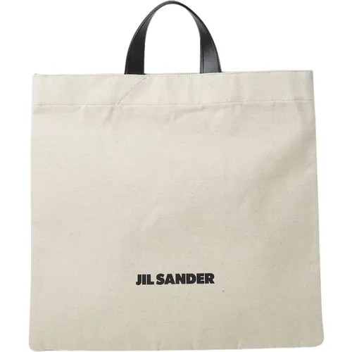 Tote Bags, male, , Size: ONE SIZE Minimalist Canvas Tote Bag - Jil Sander - Modalova