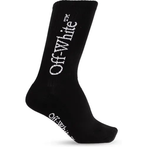 Ribbed socks , male, Sizes: L - Off White - Modalova