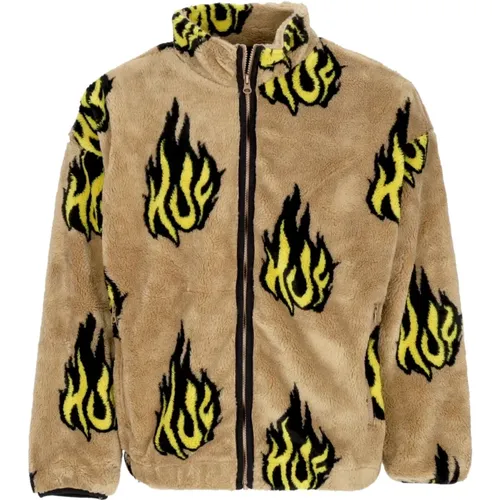 Flamin Zip Sherpa Fleece Streetwear - HUF - Modalova
