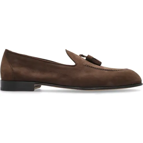 Loafers, male, , Size: 11 US Suede shoes Tassel type loafers - Brioni - Modalova