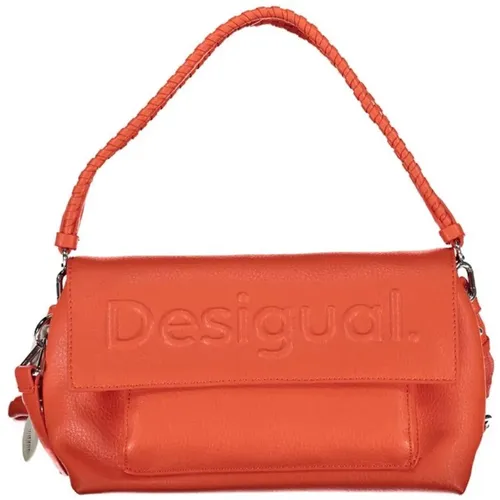 Rosa Polyethylen Handtasche mit Abnehmbaren Griffen - Desigual - Modalova