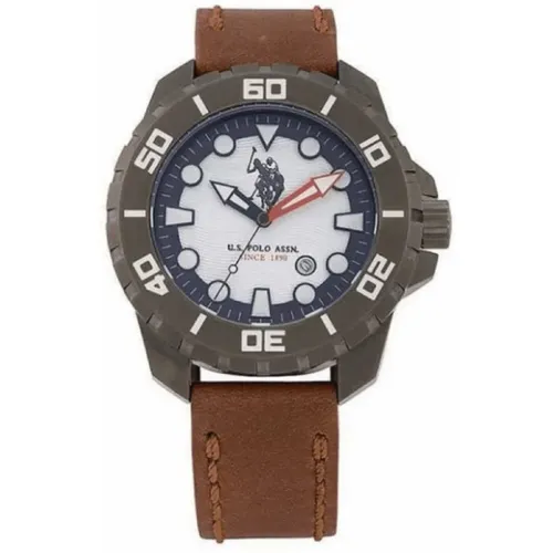 Edelstahl Quarz Unisex Uhr Braun - U.S. Polo Assn. - Modalova