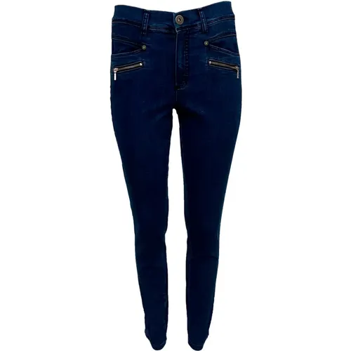 Slim Fit Zipper Pocket Skinny Jeans , female, Sizes: M, 2XL, S, 3XL, XS - 2-Biz - Modalova