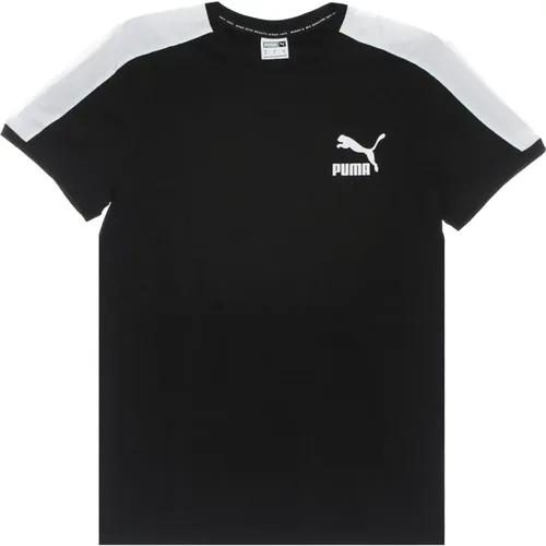 Iconic T7 Tee Schwarz Langarmshirt , Herren, Größe: S - Puma - Modalova