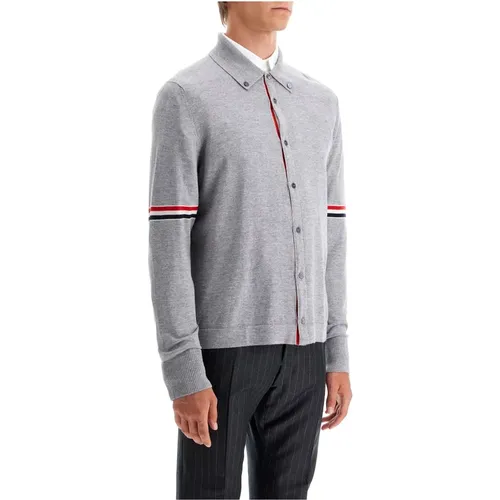 Wollknopf-Cardigan Tricolor-Stil - Thom Browne - Modalova