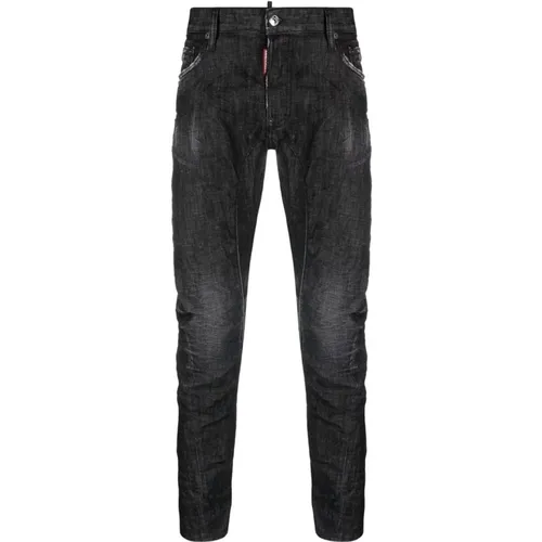 Skinny Jeans, male, , Size: M Slim Fit Biker Jeans - Dsquared2 - Modalova