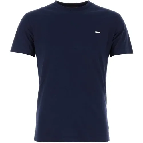 Mitternachtsblaues Baumwoll-T-Shirt , Herren, Größe: S - Dsquared2 - Modalova