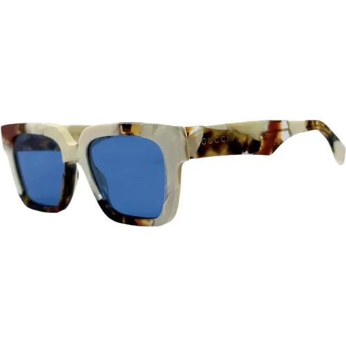 Sunglasses, unisex, , Size: ONE SIZE Square Sunglasses with Marble Effect - Gucci - Modalova