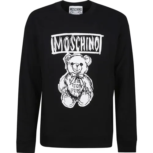 Sweatshirts, male, , Size: S Cute Bear Print Sweatshirt - Moschino - Modalova