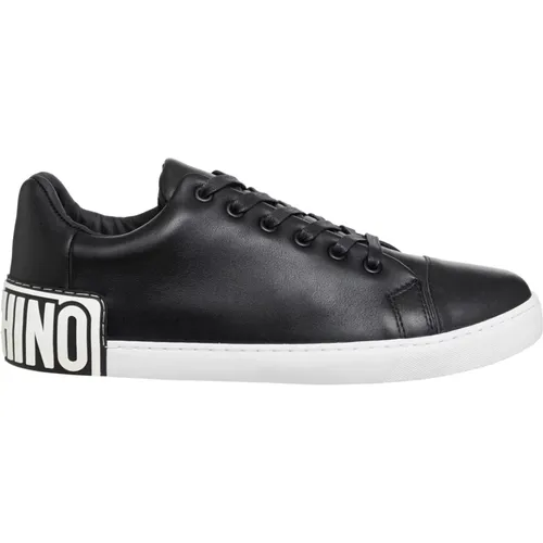 Classic Leather Sneakers for Men , male, Sizes: 7 UK - Moschino - Modalova
