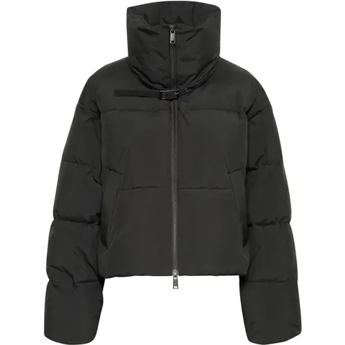 Kurze Schwarze Steppjacke , Damen, Größe: L - Gestuz - Modalova