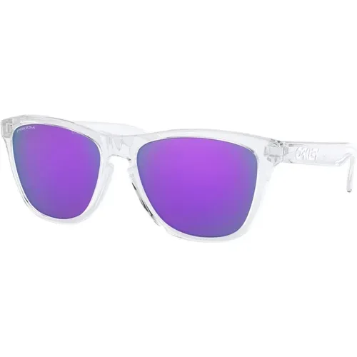 Frogskins Sunglasses Blue Frame Blue Lens , male, Sizes: 55 MM - Oakley - Modalova