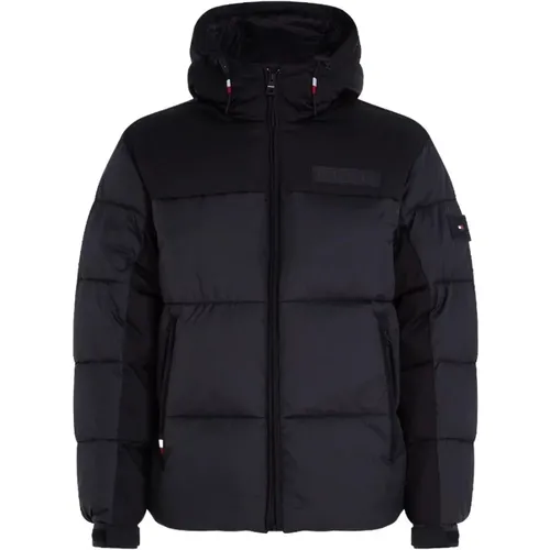 NEW York TH Warm Down Jacket With Hood , male, Sizes: XL - Tommy Hilfiger - Modalova