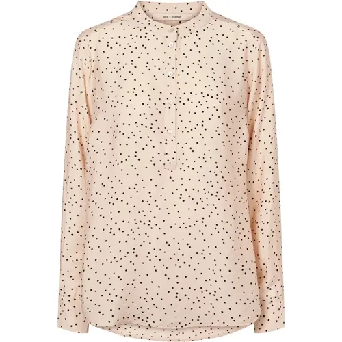 Polka Dot Shirt with Long Sleeves , female, Sizes: L, M, S, XL, 2XL, XS - RUE de Femme - Modalova