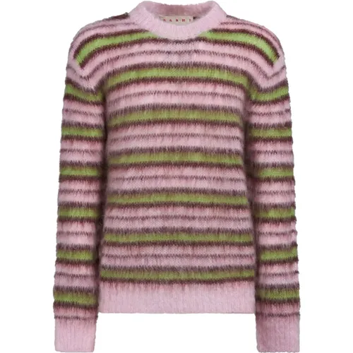 Striped Mohair Sweater , male, Sizes: L - Marni - Modalova