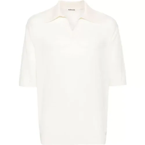 Mélange Polo Collar T-shirt , male, Sizes: S, XS, M - Auralee - Modalova