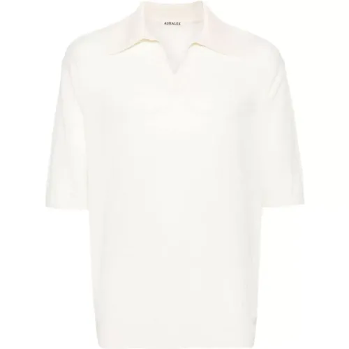 Mélange Polo Collar T-shirt , male, Sizes: XS, M - Auralee - Modalova