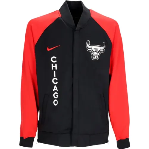 Chicago Bulls NBA Showtime Jacket , male, Sizes: XL, L, M, 2XL, S - Nike - Modalova