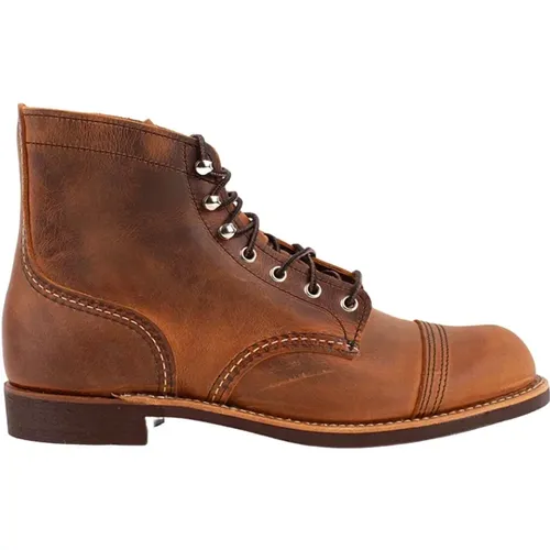 Iron Ranger Kupfer Lederstiefel , Herren, Größe: 42 EU - Red Wing Shoes - Modalova