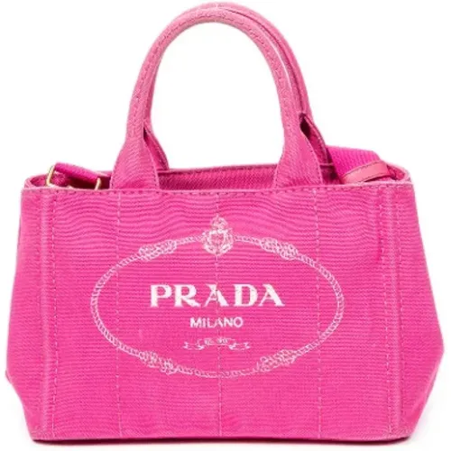 Pre-owned Tote Bags, female, , Size: ONE SIZE Pre-owned Canvas prada-bags - Prada Vintage - Modalova