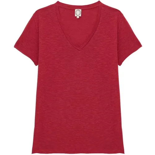 Katalina V-neck T-shirt Raspberry , Damen, Größe: L - Ines De La Fressange Paris - Modalova