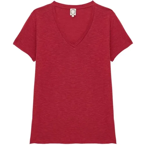 Katalina V-neck T-shirt Raspberry , Damen, Größe: M - Ines De La Fressange Paris - Modalova