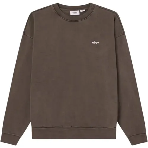 Pigment Crew Sweatshirt , Herren, Größe: XL - Obey - Modalova