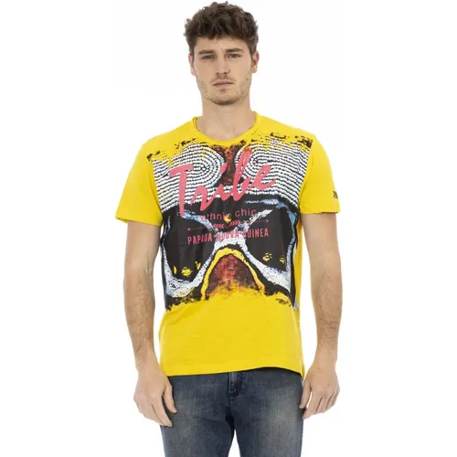 Kurzarm Rundhals T-Shirt , Herren, Größe: M - Trussardi - Modalova