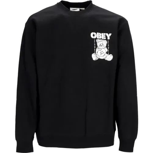 Sweatshirts, male, , Size: XL Premium Crew Fleece Sweatshirt - Obey - Modalova