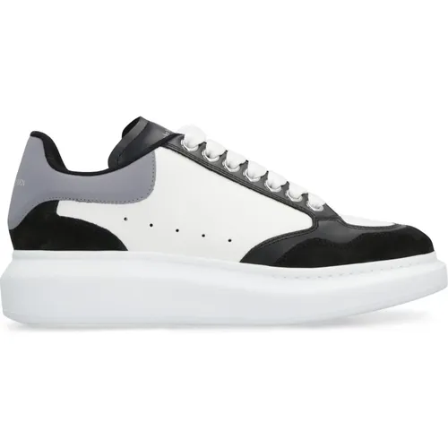 Chunky Sole Leather Sneakers with Suede Inserts , female, Sizes: 6 UK - alexander mcqueen - Modalova