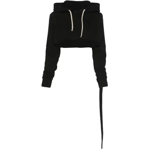 Cropped Hooded Sweatshirt , female, Sizes: M - Rick Owens - Modalova