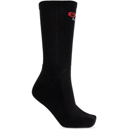 Socks with logo , male, Sizes: XL, L - Balenciaga - Modalova