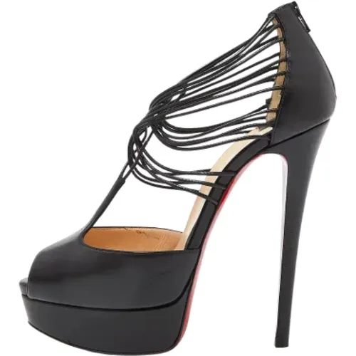 Pre-owned Leather sandals , female, Sizes: 4 1/2 UK - Christian Louboutin Pre-owned - Modalova