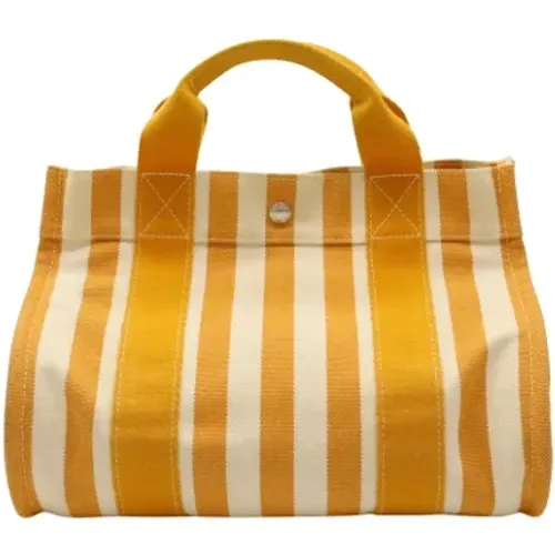 Pre-owned Tote Bags, female, , Size: ONE SIZE Pre-owned Canvas handbags - Hermès Vintage - Modalova