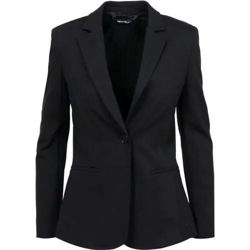 Milan Stitch Schwarze Jacke Slim Fit , Damen, Größe: XS - Pennyblack - Modalova