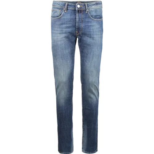 Blaue Division Slim Fit Jeans , Herren, Größe: W37 - Incotex - Modalova